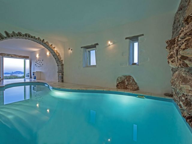 Interior private pool with fantastic sea view