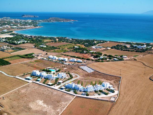 Aerial view of the villas